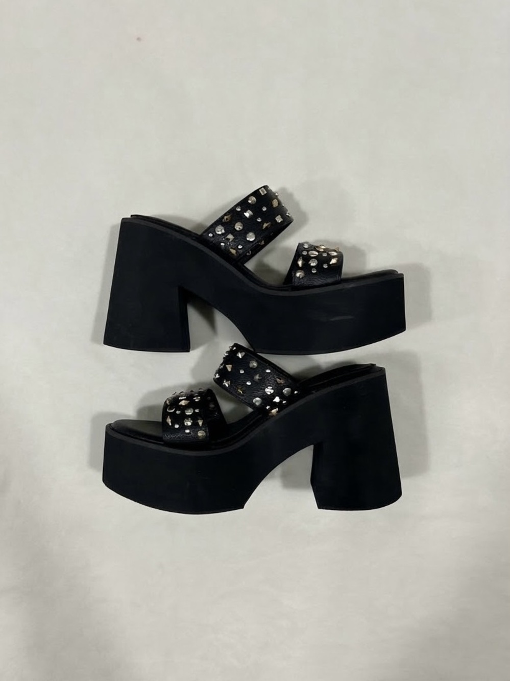 Brand new Azalea Wang studded platform sandals, size 10